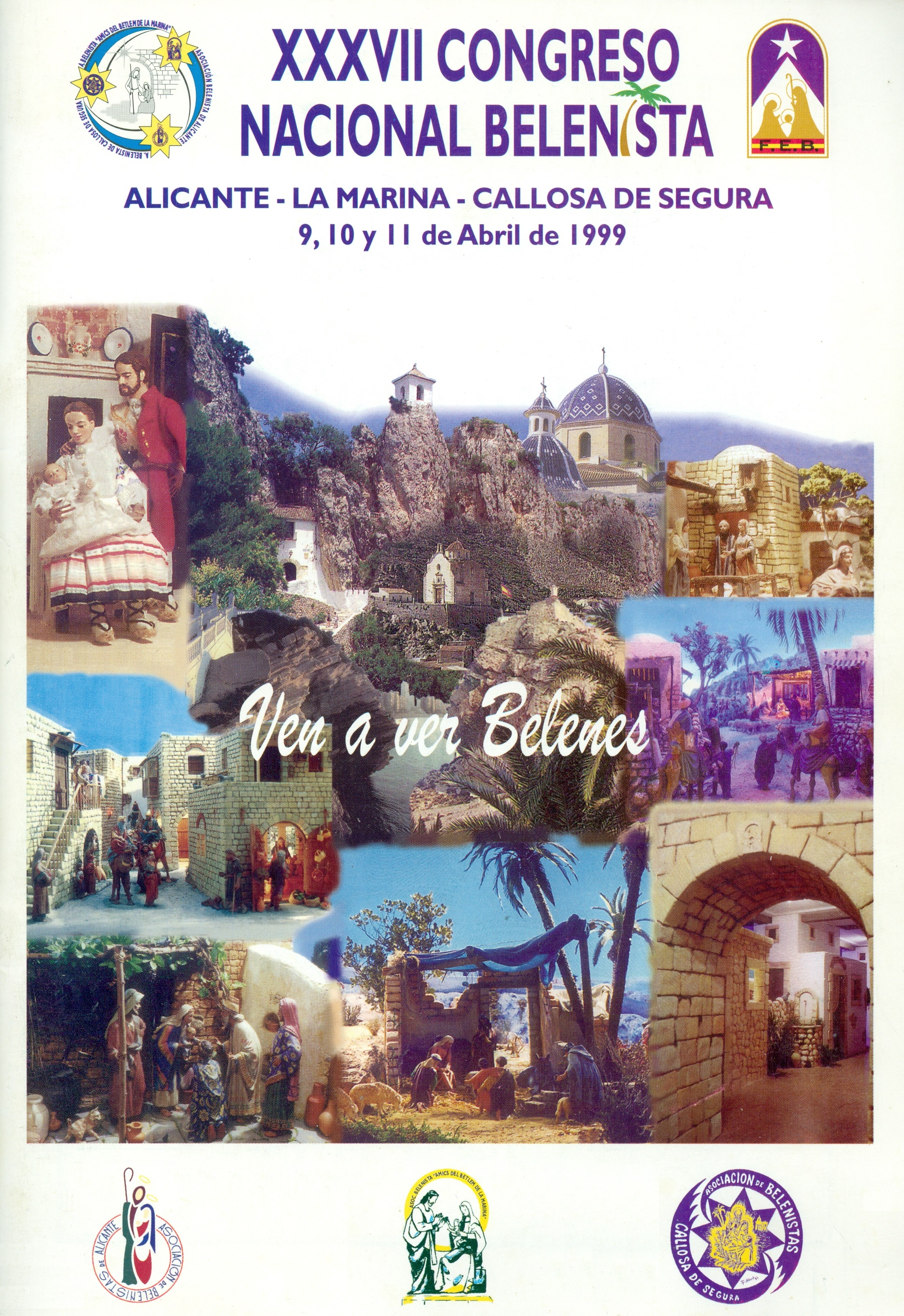 Cartel XXXVII Congreso Nacional Belenista - Alicante, La Marina y Callosa de Segura 1999