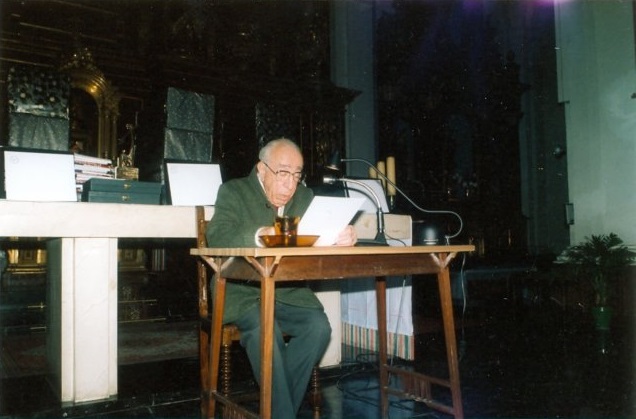 D. Aurelio Vallejo Íñiguez de Ciriano, pregonero de la Navidad 1989 en Vitoria-Gasteiz (15/12/1989)