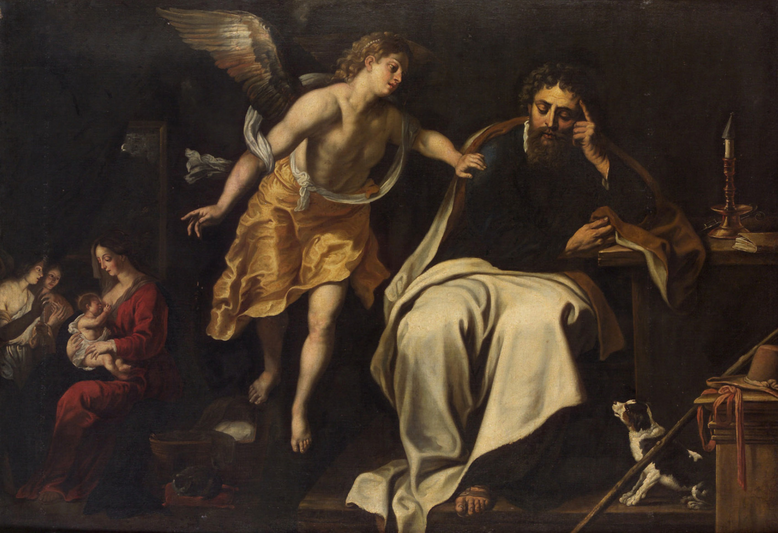 Sueño de san José, 1625/1630. Gerard Seghers. Museo de Historia del Arte de Viena
