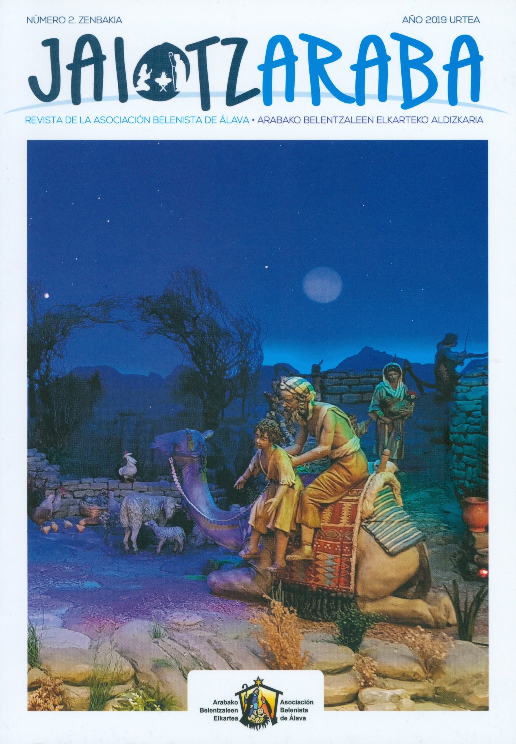Portada de la revista «JaiotzAraba n.º 2» (2019), de la Asociación Belenista de Álava