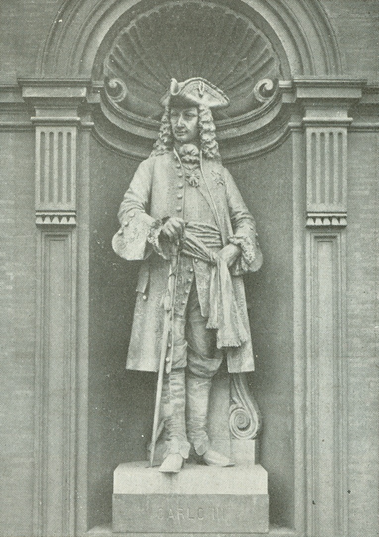 Carlos III, el rey belenista. Escultura de Belliazzi, en el Palacio Real de Nápoles.