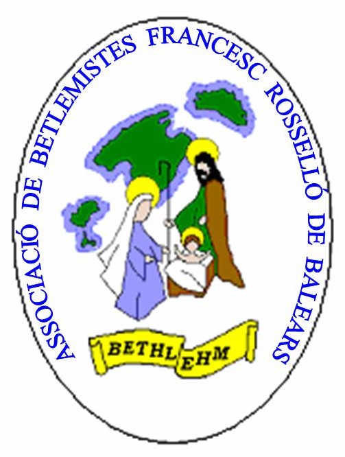 Isologo de la asociación Betlemistes de Mallorca, cuya denominación fue Associació de Betlemistes Francisco Roselló de Balears desde su fundación el 31/03/2001 hasta el 18/02/2011