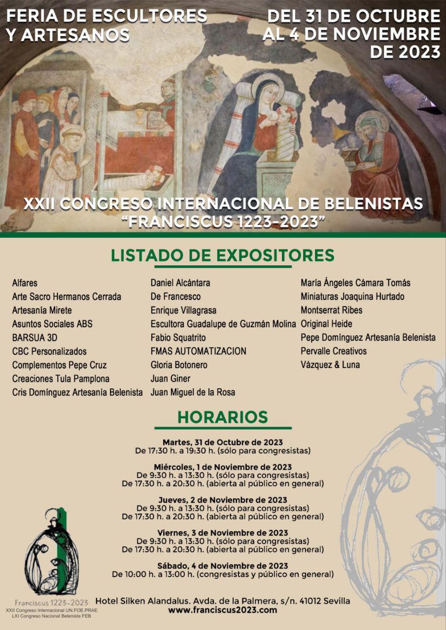 Escultores y Artesanos participantes en el LXI Congreso Nacional Belenista y XXII Internacional - Córdoba 2023