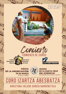 Cartel de la Fiesta de la Anunciación 2025 de la Asociación Belenista de Álava (español)
