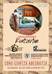 Cartel de la Fiesta de la Anunciación 2025 de la Asociación Belenista de Álava (euskera)