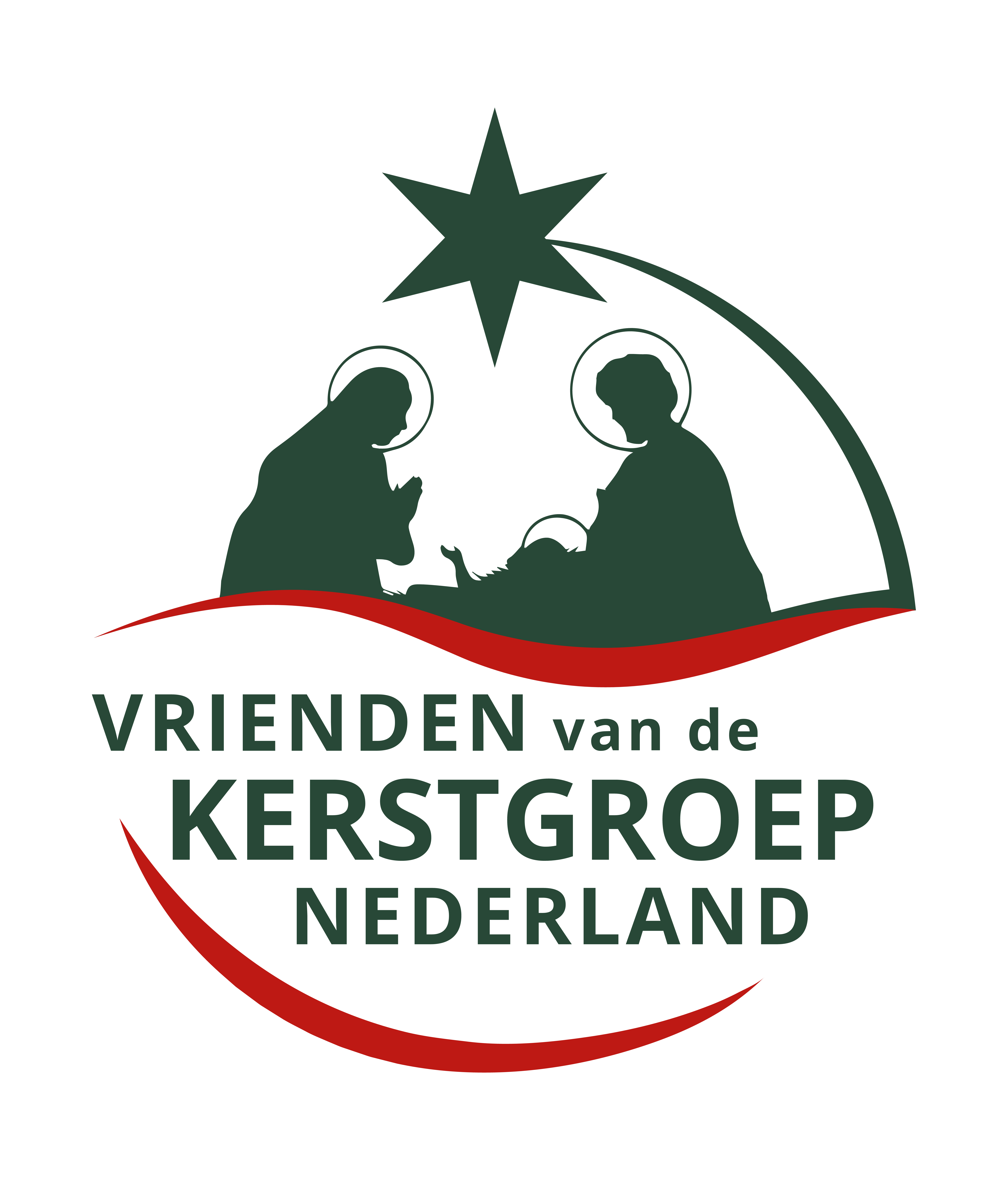 Isologo de la Landelijke Vereniging «Vrienden van de Kerstgroep» Nederland (Asociación Nacional «Amigos del Belén» de los Países Bajos)